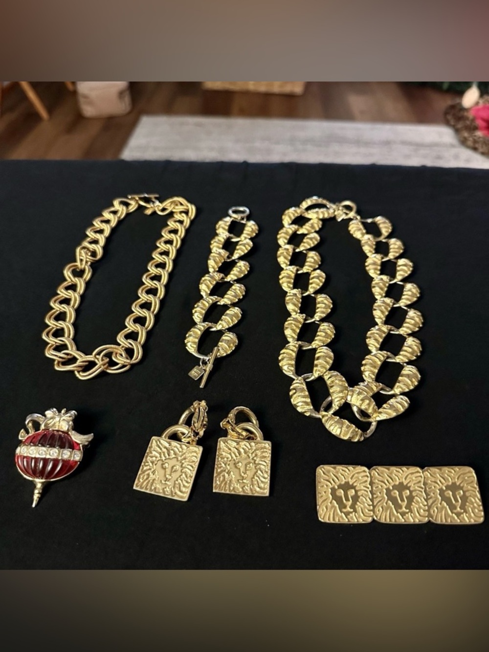 Vintage Anne Klein Jewelry Lot Necklaces Bracelet Brooches Earrings